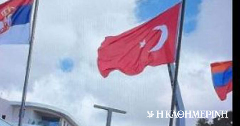 A Turkish flag caused a commotion in Paphos
