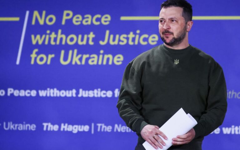 Ζελένσκι: Ζήτησε από τη Χάγη την ίδρυση ειδικού δικαστηρίου για την επίθεση στην Ουκρανία