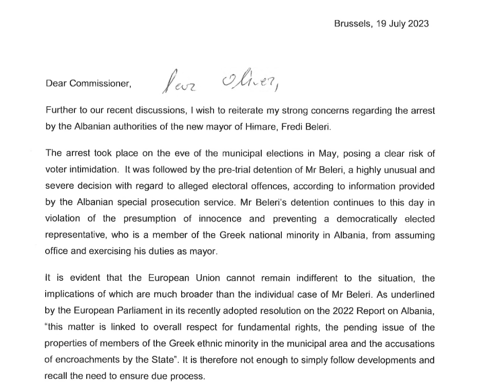 Μαργαρίτης Σχοινάς: Σκληρή επιστολή για την υπόθεση Μπελέρη στην Αλβανία-1