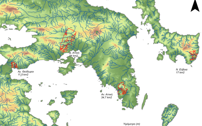 Μετά τις φωτιές: Ποιες περιοχές σε Αττική, Ρόδο και Εβρο είναι ευάλωτες σε πλημμυρικά φαινόμενα
