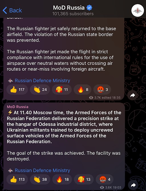 Ρωσικό ΥΠΑΜ: Τι αναφέρει για την πυραυλική επίθεση στην Οδησσό-1
